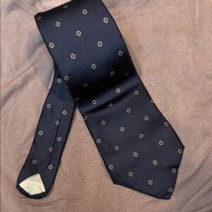 Elegant Dior Navy Blue Patterned Men's Tie